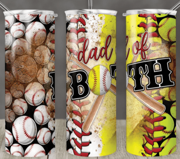 Dad of Both Baseball/Softball Tumbler