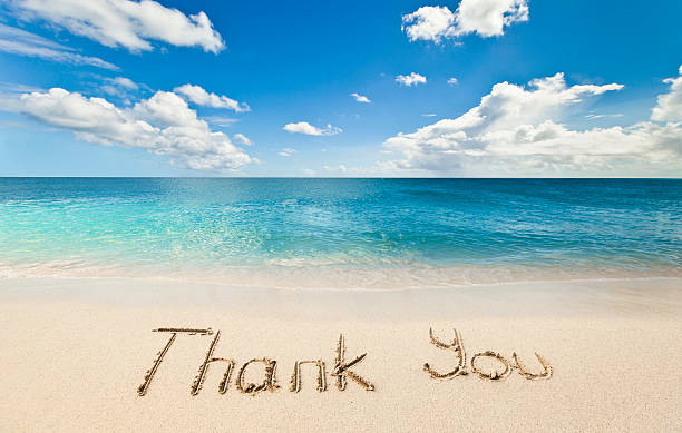 Thank You on Beach Sand